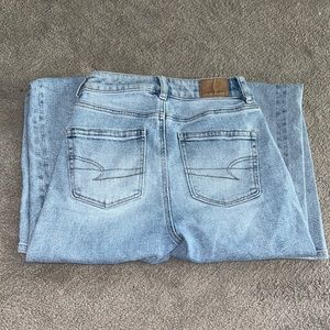 american eagle mom straight jeans stretch